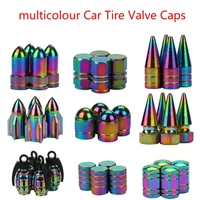 1PCS Neon Lights Color Aluminum Car Tire Valve Caps General Cars Truck Air Port Cover High Quality Tire Rim Valve Wheel Stem Cap