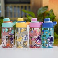 500ml Cute Astronaut Space Kids Water Bottle Leakproof Portable Drink Bottle with Handle for Boys Girls School Camping