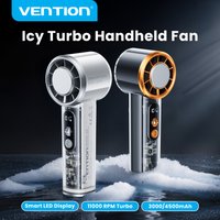 Vention Superleitfähiger Kühl-Handventilator 11000 U/min Bürstenloser Motor 100 Geschwindigkeitsstufen LED-Digitalanzeige Outdoor-Camping-Ventilator