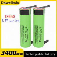 NCR18650B 3400mAh 3.7V Rechargeable Battery Li ion 18650 Battery Compatible Panasonic Long Lasting for Solar Flashlight