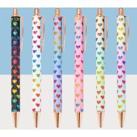 1-4-5-15 pcs Ballpoint Pen Cute Lips Heart Wedding Rose Gold Metal Stationery School Office Supply High Quality Pens