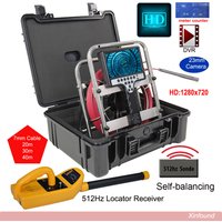 Wopson New HD 1280x720 Self-leveing 512Hz Camera DVR Drain Sewer Inspection Video Camera Endoscope camera Borescope receiver