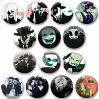 Funny Artful X Pursuer Round Brooch Cartoon Game Dead of Death Badge Pins for Bag Jacket Decor Accessories Gamer Friend Gifts