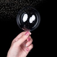 50pcs 4Inch Small Clear Balloons Mini Bubble BoBo Balloons Latex Free Tiny Crystal Tranparent for Mermaid Shark Bridal Shower