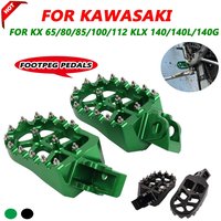 For Kawasaki KX65 KX80 KX85 KX100 KX112 KLX140 KLX140L KLX140G 1998 - 2023 2024 Motorcycle CNC Foot Pegs Footpeg Pedals FootRest