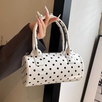 Hot Sale Of The Season New Fashionable Polka Dot Handbag Boston Lacquer Leather Single Shoulder Slant Cross Small Bag Cute Women