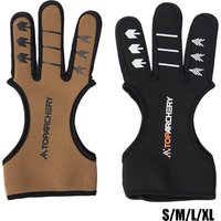 Archery Finger Guard Glove Three Finger Protector for Right Hand for Adults Youth Beginner Recurve Bow Hunting Accessories