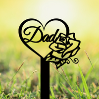 HelloYoung Memorial Grave Markers Heart Memorial Plaque Stake Sympathy Grave Plaque Stake Cemetery Garden Stake Memorial