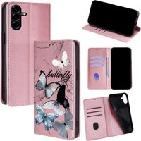 Magnet Leather Butterfly Motifs Wallet Flip Case for Samsung Galaxy A17 A07 A56 A36 A26 S25 Ultra S25 FE S24 S23 S22 Plus Cover