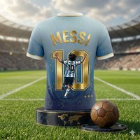 Kids Unisex Messi #10 Starry Gradient Football Soccer T Shirt Breathable Quick Dry Child Sportswear Training Fan Commemorative