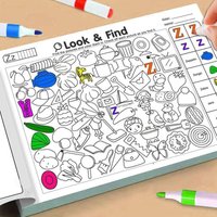 Find The Items: Look & Find - Children's Observation Skills Training Book: English Fun Same-Letter Coloring Book
