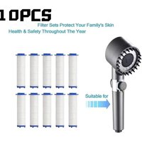 10Pcs Replacement Shower Filter for Held Showerhead - High Output Shower Water Filter to Remove Chlorine Fluoride and Hard Water