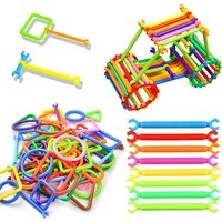 120/240PCS Mixed Color and Shapes DIY Smart Stick Assembled Building Blocks Designer Construction Set Creative Fun Game Gift ZYF