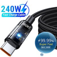 240W USB Type C Cable Fast Charging Cable For Laptop Tablet iPad iPhone17 16 15 Samsung Xiaomi17 Huawei USB C Charger Cord 1m 2m