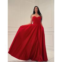 Smileven Classcial Red A-line فساتين سهرة Prom Dress Draped Party Gowns Sweetheart Occassion Dress Customized 2026