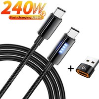 USB PD 240W USB C Cable For Samsung Galaxy S20 S21 S22 S23 Ultra Note 10 20 A53 A54 Super Fast Charging Type C Data Cable