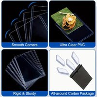 20pcs Hard Plastic Toploaders Display Storage Sleeves Valuable Cards Stand Upright Showcase Anti-Scratch Trading Card Holders