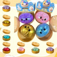 HOT! Glitter Dumpling Squishies with Box - Sensory Dumpling Pressure Toy for Stress Relief Fun Squishy Toys for Adults And Kids