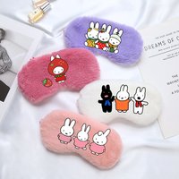 Miffy Cartoon Eye Mask Fashion Breathable Nap Blindfold Cute Anime Sleep Eyeshade Trendy Portable Eye Mask Birthday Gift Hot