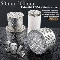 304 Stainless Steel Floor Drain Wall-side Insert Courtyard Outdoor Pipe Ventilation Drainage Out Terrace Anti-rat Filter Debris