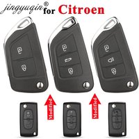 jingyuqin Remote Modified Car Filp Key Shell For Citroen С2 C4 С3 С5 C6 DS4 DS3 DS5 Berlingo Picasso C-Elysee Dispatch HU83/VA2