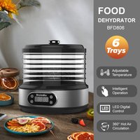 BioloMix 6-Tray Energy-Efficient Food Dehydrator for Fruits, Vegetables, and Jerky - Adjustable Temperature Control, BPA-Free
