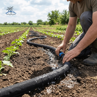 Thickened Flat Porous Seeping Hose Efficient Water-saving Micro Drip Irrigation Uniform Infiltration Permeable Pipe