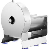 Commercial Electric & Manual Vegetable Slicer – Automatic Potato/Fruit Cutter for Lemon/Carrot/Cabbage, Stainless Steel & Non
