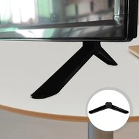 New Universal TV Base Stand Legs With Screws Black Television Tabletop Foot Tabletop Adjustable Hardware Bedroom