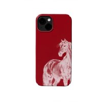 Luxury Clmj Red Graffiti Horse Phone Case for iPhone 17 16 15 14 13 12 11 Air Pro Max X XS XR XSMax 7 8 Plus Glossy Film Hard PC