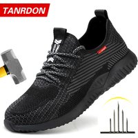 Safety shoes, breathable lightweight work shoes, puncture-resistant and smash-proof protective shoes, steel-toe shoes