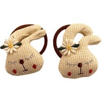 Cartoon Bunny Elastic Hair Bands for Girls Hair Accessories Scrunchies Ponytail Holder Children Cotton Hair Tie Rubber Bands