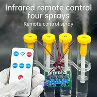 DC 5V RF infrared Remote Control 4 Spray Humidifier Module Atomization Control Board DIY Ultrasonic Atomizer Type C interface