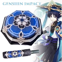 Genshin Wanderer Umbrella Aesthetic Windproof UV Blocking Parasol Genshin Impact Balladeer Raincoa Anime Rain Umbrellas Parasol