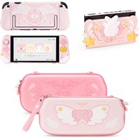 Star Wing Tale Protective Case Dock Cover Carring Bag for Switch 2 - Cute Full-Cover Silicone Cover with Kawaii Design