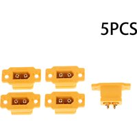 5pcs Black Yellow XT60BE-M Male Bullet Connector Wire Cable Plug Waterproof Cover For RC FPV Charger Battery Motor ESC