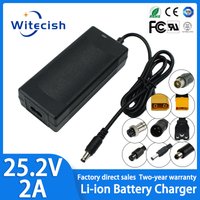 25.2V 2A Li-ion charger for 6S 21.6V 22.2V 2A DC Polymer lithium battery Pack Charger High quality DC5.5*2.1MM Plug 100-240V