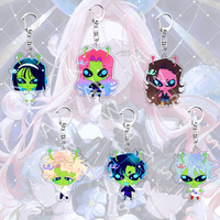 Anime Alien Stage keychain Anime Figure Keyring kawaii Till Ivan Luka Sua Mizi Hyuna Pendant Outdoor Travel Bag Decor Fan Gift