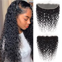 13x4 Lace Frontal Closure Straight Water Wave Kinky Curly Lace Closure 4x4 Lace Closures Only Natural Color Remy Hair 8-22inch