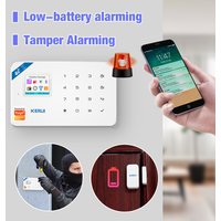KERUI 4G Home Alarm System Wireless WiFi Anti-theft Alarm Powered By Tuya Smart Security Protection Kit Built-in Siren Battery