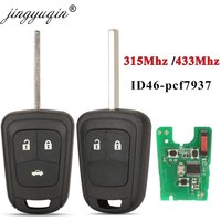 Clé de voiture à distance Jingyuqin 315Mhz ID46 PCF7937 pour Opel ASTRA J 4 IV /INSIGNIA ZAFIRA C MOKKA Vauxhall CHEVROLET AVEO CRUZE MALIBU