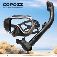 COPOZZ Diving Mask Full Face HD Anti Fog Scuba Full Vision Mask Underwater Snorkel Mask Set Swimming Snorkel Diving Equipment