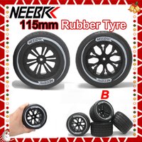 4PCS 115mm 1/10 RC Car Rubber Tire Wheel Tyre 12mm Hex for RC Crawler Off-road Buggy Monster Redcat HPI Traxxas Savage XS TM