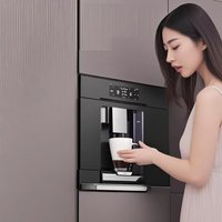 Embedded Automatic Built-in Espresso Coffee Machine Maker with Grinder and Frother for Home Use