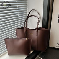 Women's Bag Large Capacity Soft Leather Tote Bags Casual Versatile Single Shoulder Handbag Mommy Handbags 2025 Autumn and Winter