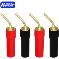 Musical Sound 4MM Gold Plated Banana Speaker PIN Plug Connectors Adapter for Amplifier Audio Cable Banana Plugs for Speaker Wire