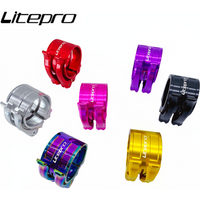 Litepro Seat Tube Clip Double-layer Adjustment Buckle Titanium Shaft QR Seatpost Bundle Seat Rod Clamp For Birdy Bicycle