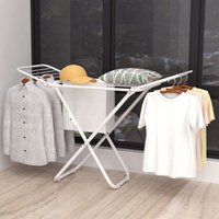 Double Wing Floor Folding Drying Rack For Clothes Quilt Towel