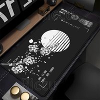 black and white New Retro VHS Style Sakura Mousepad overlock Computer Keyboard Mouse Pad Gamer office accessories Large Desk Mat