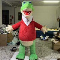 Inflatable Crocodile Mascot Costume Funny Alligator Gena Cartoon Cosplay for Halloween Christmas Birthday Parties No Battery